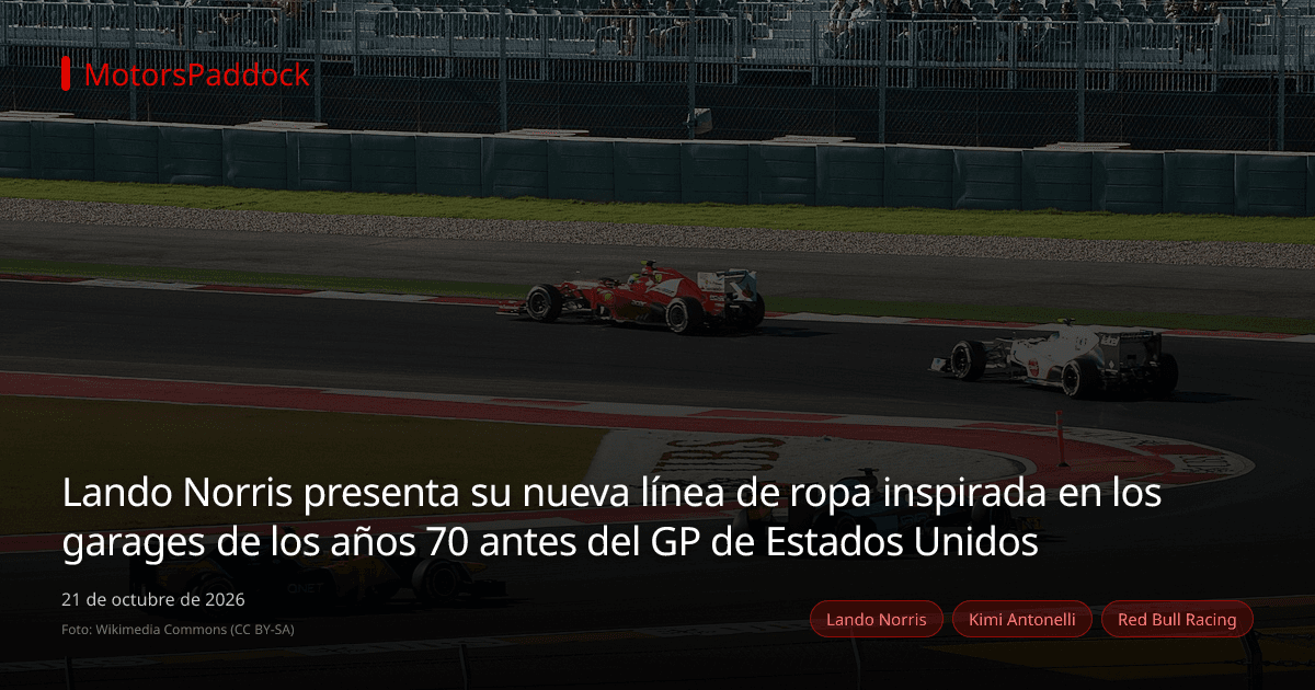 Lando Norris presenta su nueva línea de ropa inspirada en los garages de los años 70 antes del GP de Estados Unidos