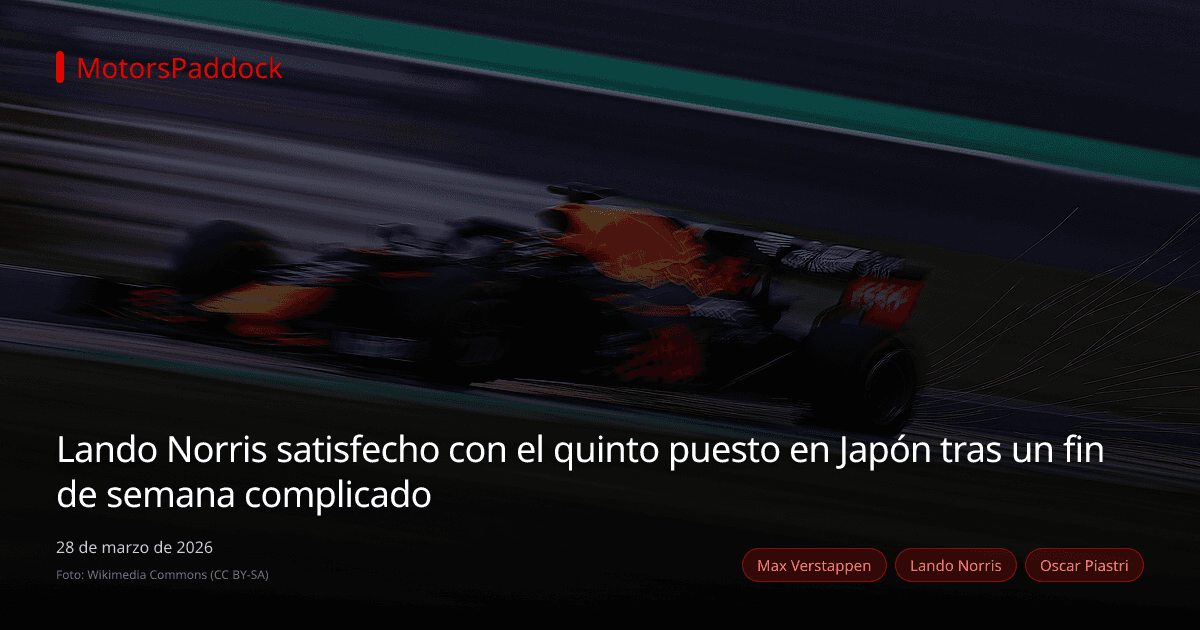 Lando Norris satisfecho con el quinto puesto en Japón tras un fin de semana complicado