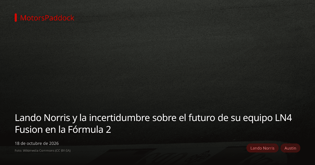 Lando Norris y la incertidumbre sobre el futuro de su equipo LN4 Fusion en la Fórmula 2
