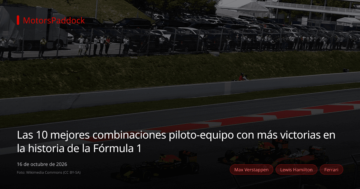 Las 10 mejores combinaciones piloto-equipo con más victorias en la historia de la Fórmula 1