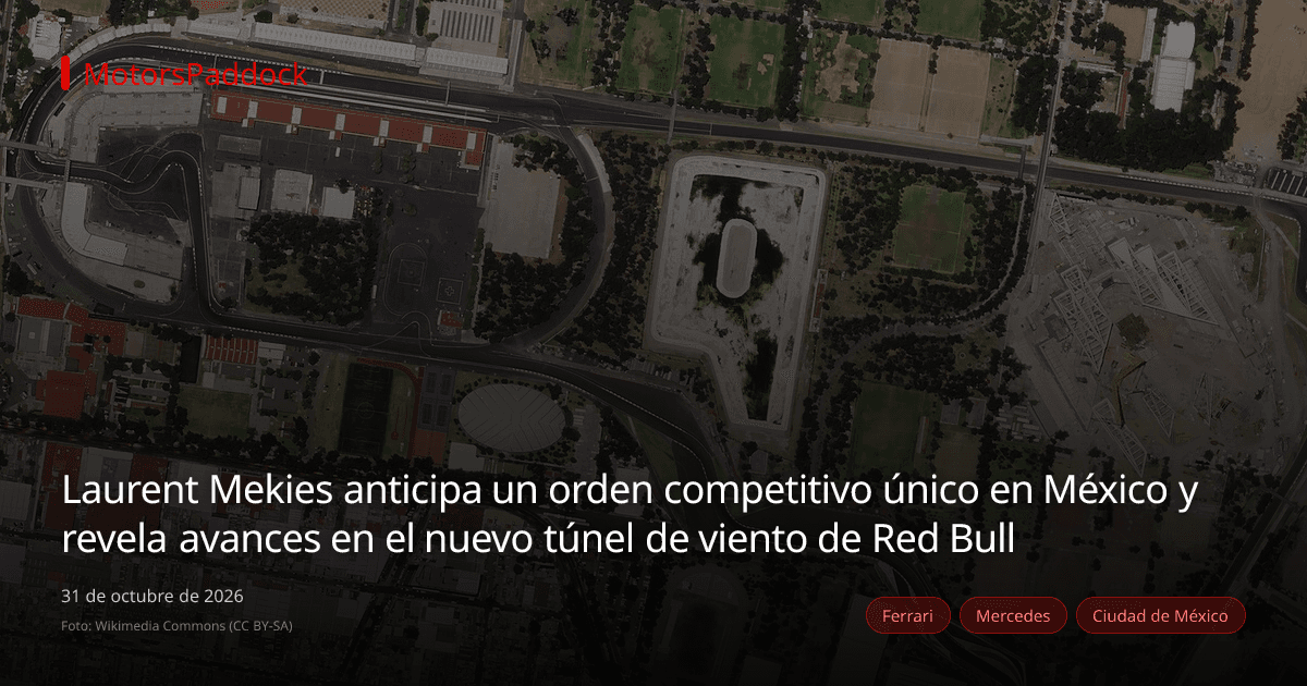 Laurent Mekies anticipa un orden competitivo único en México y revela avances en el nuevo túnel de viento de Red Bull