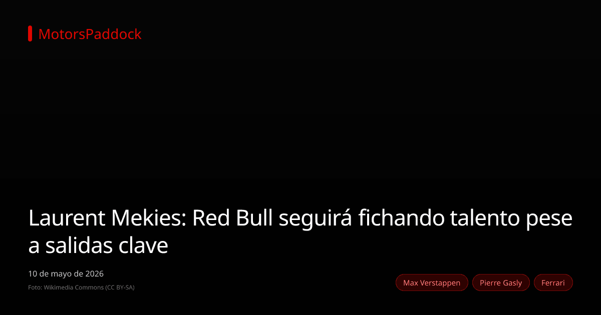Laurent Mekies: Red Bull seguirá fichando talento pese a salidas clave