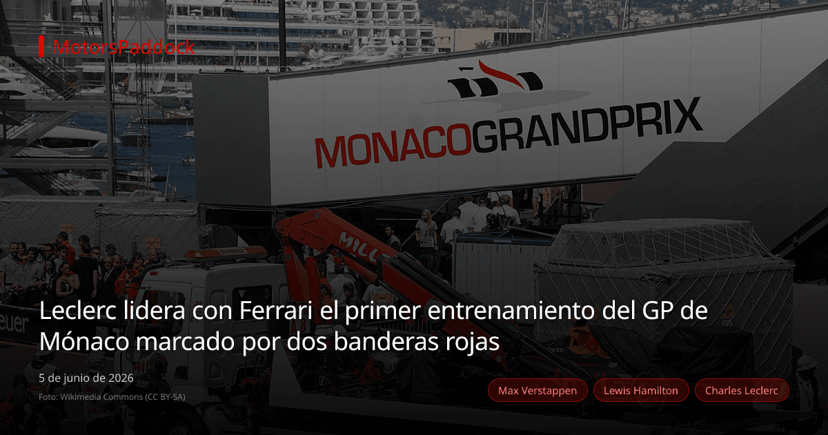 Leclerc lidera con Ferrari el primer entrenamiento del GP de Mónaco marcado por dos banderas rojas