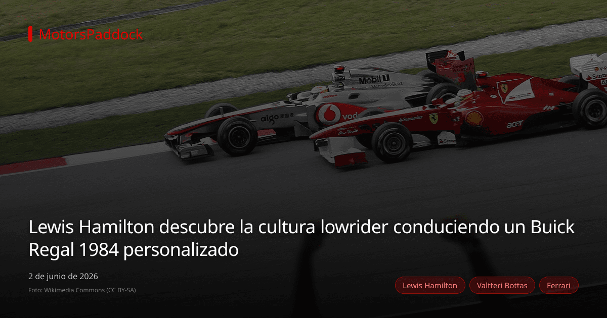 Lewis Hamilton descubre la cultura lowrider conduciendo un Buick Regal 1984 personalizado