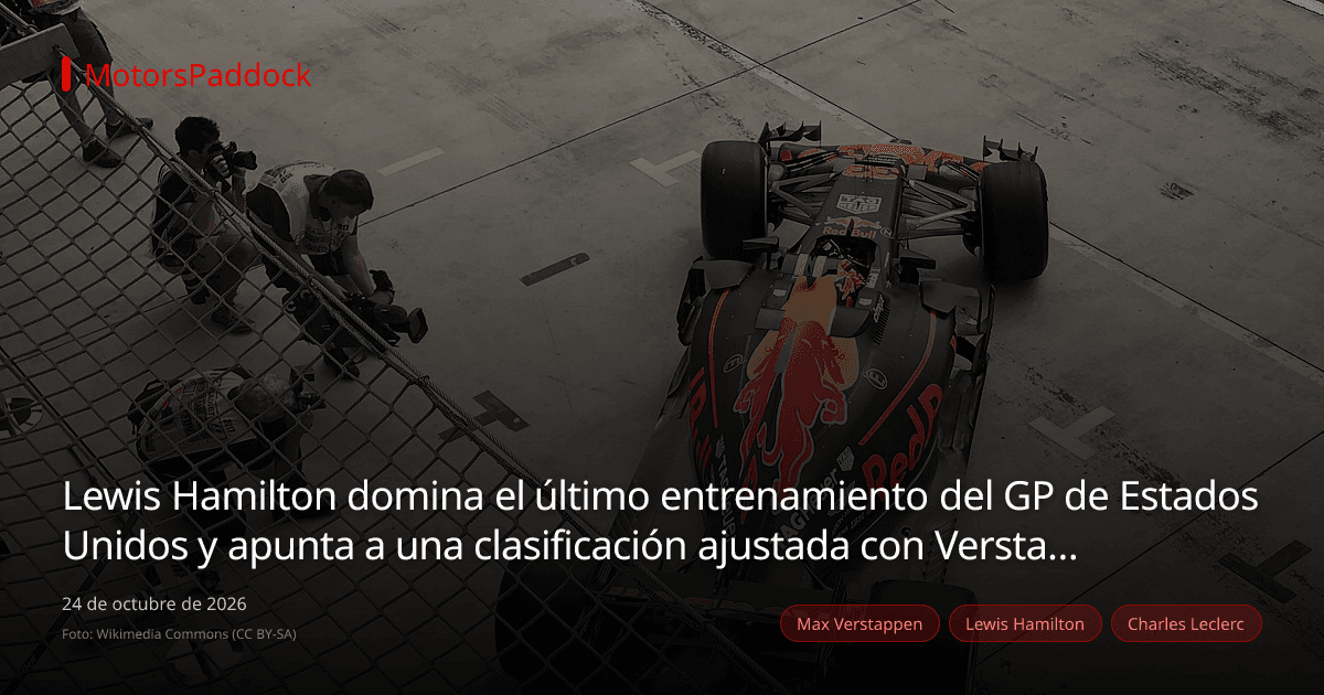 Lewis Hamilton domina el último entrenamiento del GP de Estados Unidos y apunta a una clasificación ajustada con Verstappen y Leclerc