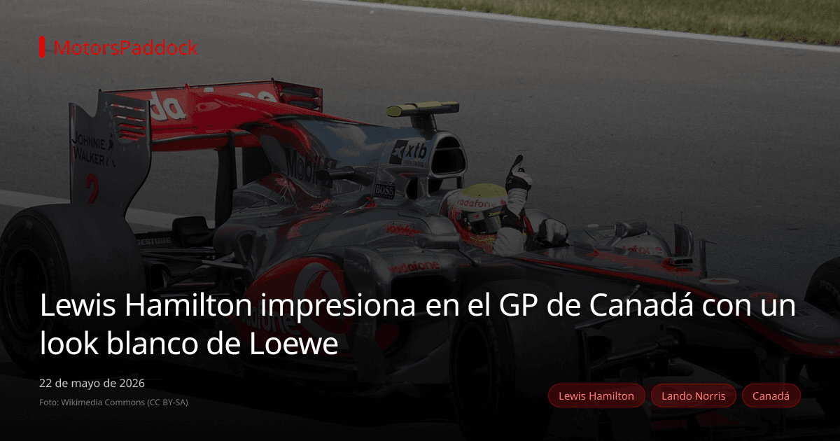 Lewis Hamilton impresiona en el GP de Canadá con un look blanco de Loewe