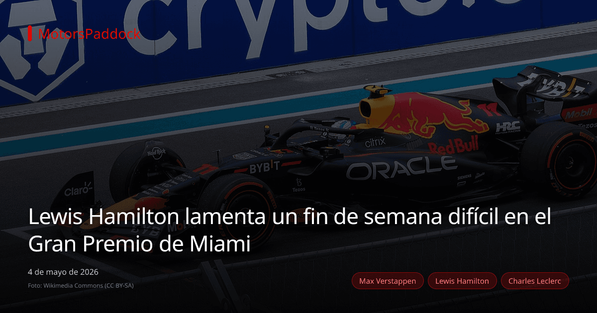 Lewis Hamilton lamenta un fin de semana difícil en el Gran Premio de Miami