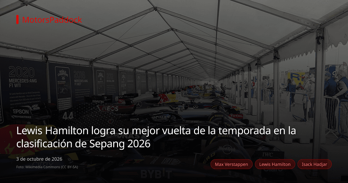Lewis Hamilton logra su mejor vuelta de la temporada en la clasificación de Sepang 2026