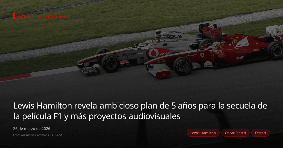 Lewis Hamilton revela ambicioso plan de 5 años para la secuela de la película F1 y más proyectos audiovisuales