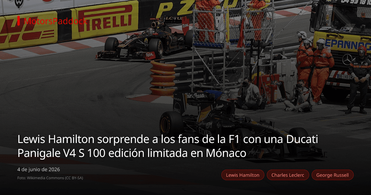 Lewis Hamilton sorprende a los fans de la F1 con una Ducati Panigale V4 S 100 edición limitada en Mónaco