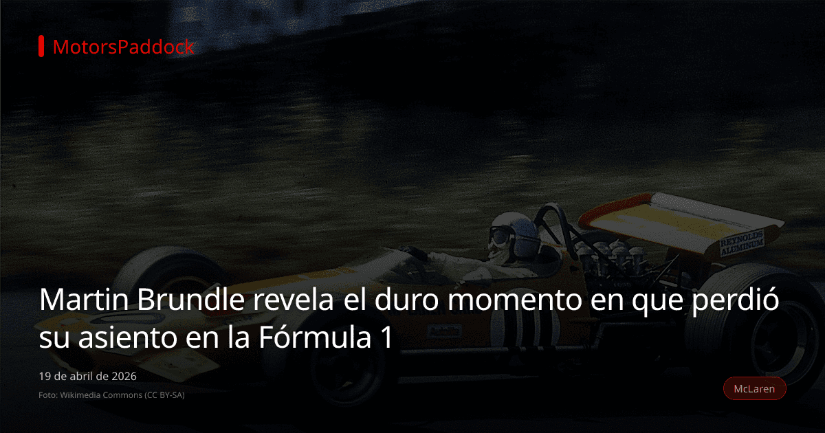 Martin Brundle revela el duro momento en que perdió su asiento en la Fórmula 1