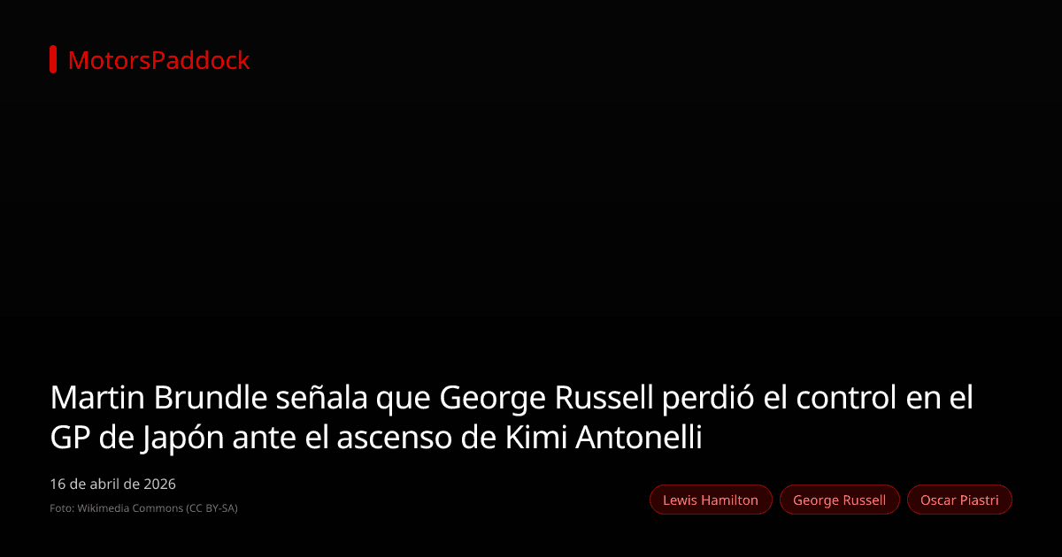 Martin Brundle señala que George Russell perdió el control en el GP de Japón ante el ascenso de Kimi Antonelli