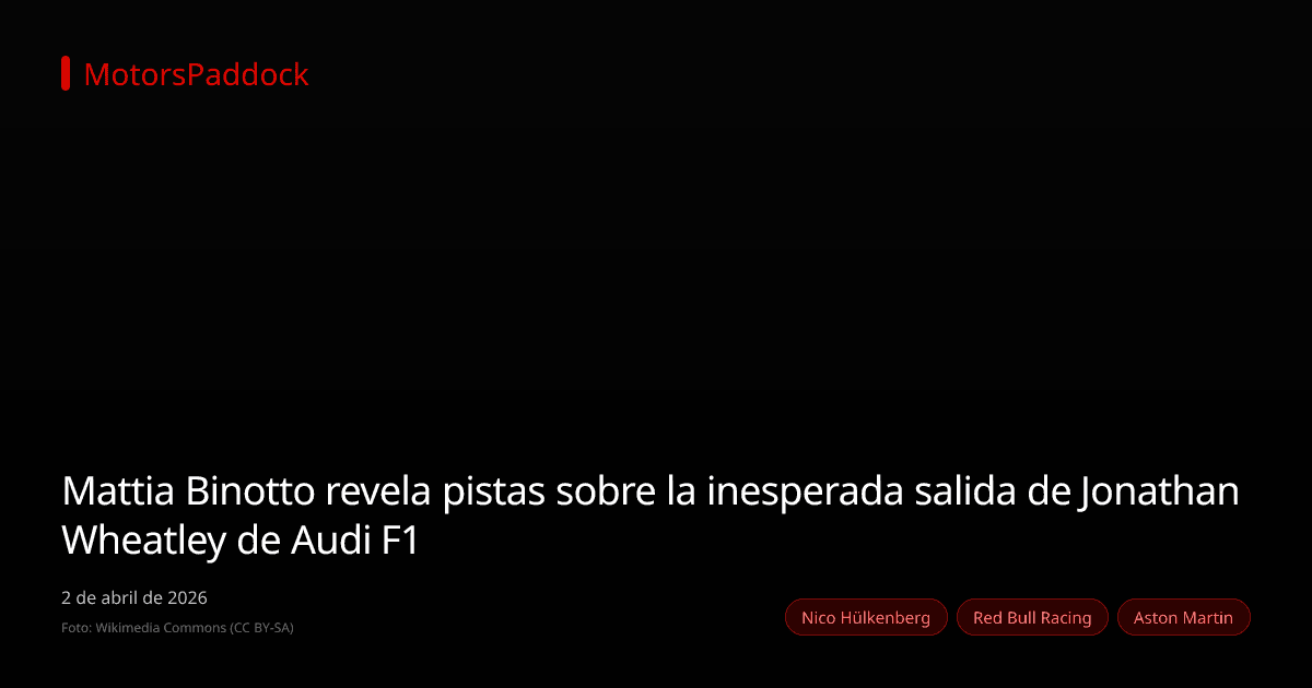 Mattia Binotto revela pistas sobre la inesperada salida de Jonathan Wheatley de Audi F1