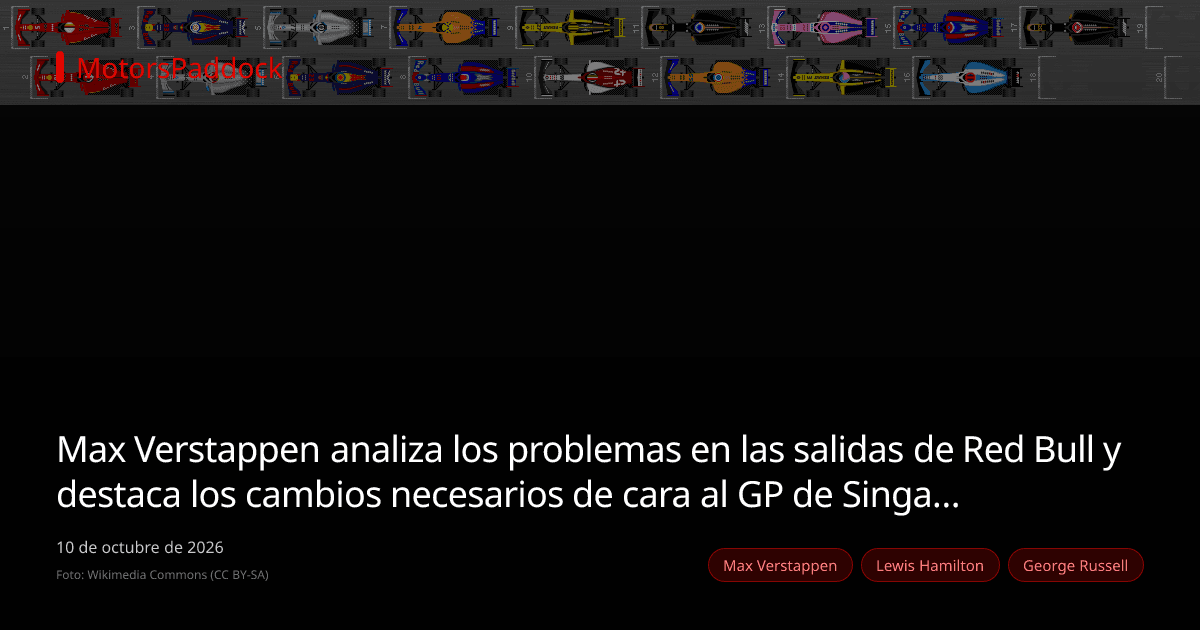 Max Verstappen analiza los problemas en las salidas de Red Bull y destaca los cambios necesarios de cara al GP de Singapur