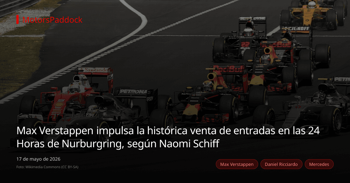 Max Verstappen impulsa la histórica venta de entradas en las 24 Horas de Nurburgring, según Naomi Schiff