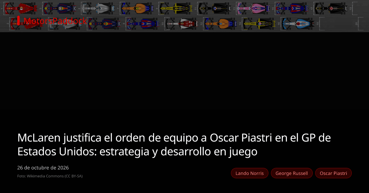 McLaren justifica el orden de equipo a Oscar Piastri en el GP de Estados Unidos: estrategia y desarrollo en juego