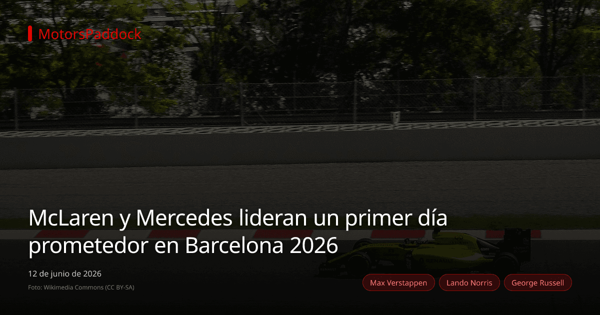 McLaren y Mercedes lideran un primer día prometedor en Barcelona 2026