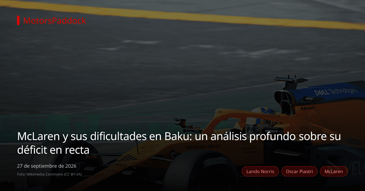 McLaren y sus dificultades en Baku: un análisis profundo sobre su déficit en recta