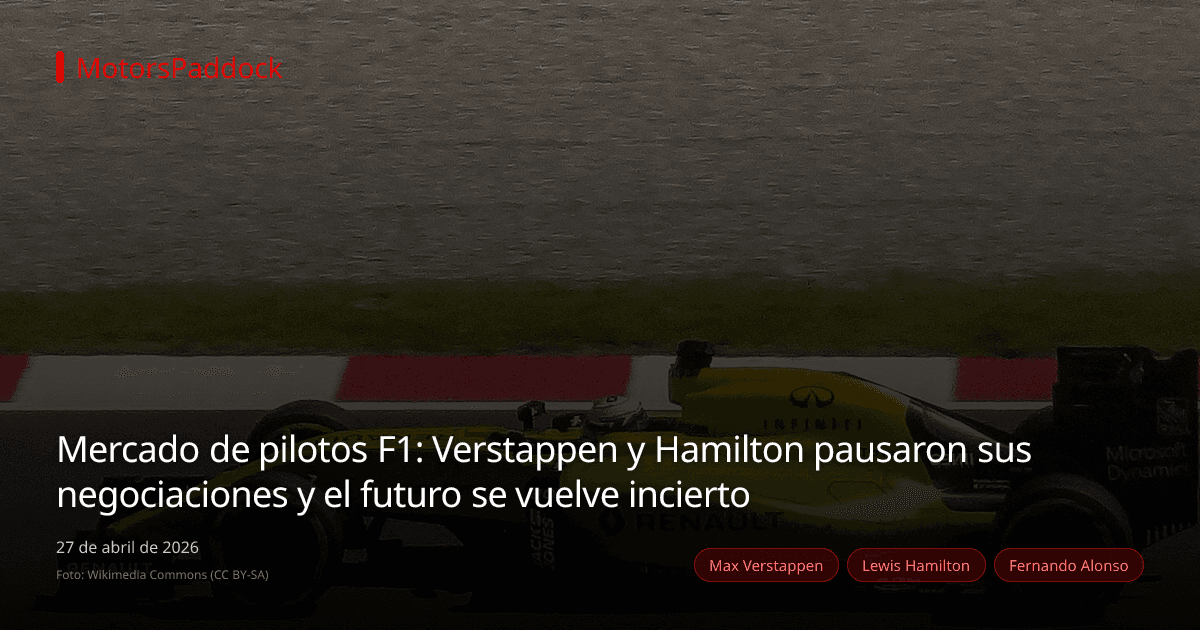 Mercado de pilotos F1: Verstappen y Hamilton pausaron sus negociaciones y el futuro se vuelve incierto