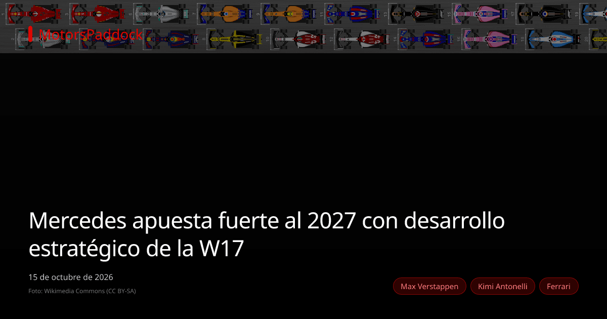 Mercedes apuesta fuerte al 2027 con desarrollo estratégico de la W17