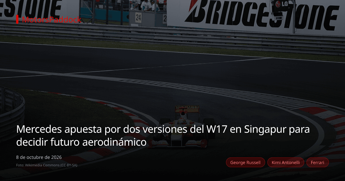 Mercedes apuesta por dos versiones del W17 en Singapur para decidir futuro aerodinámico