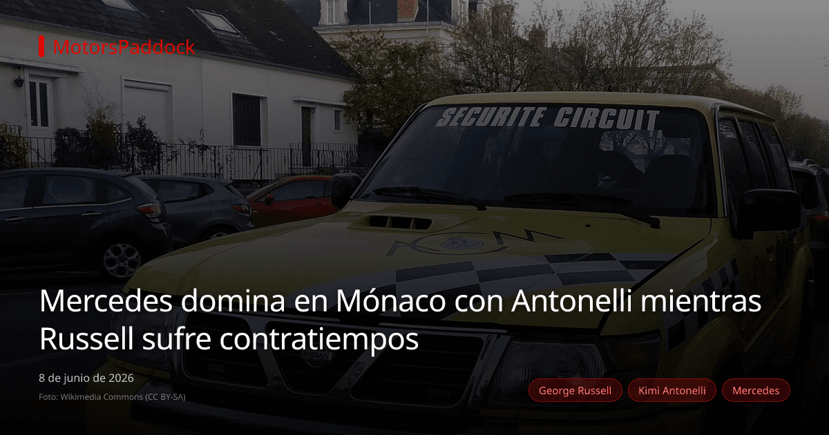 Mercedes domina en Mónaco con Antonelli mientras Russell sufre contratiempos