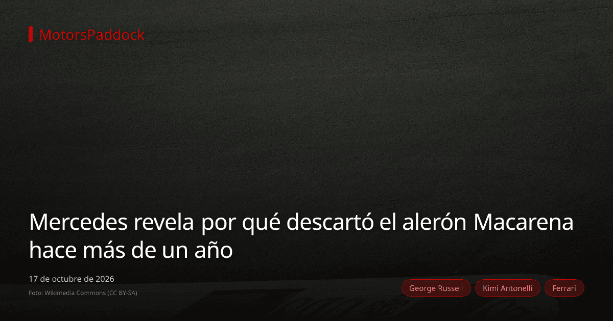 Mercedes revela por qué descartó el alerón Macarena hace más de un año