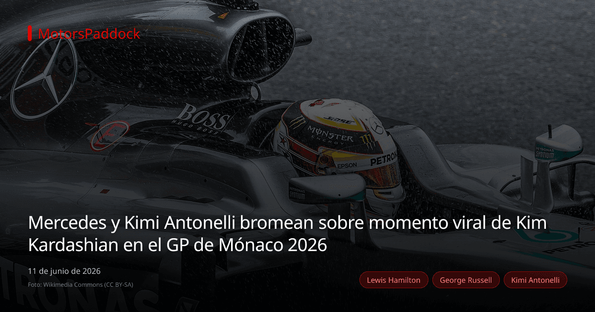 Mercedes y Kimi Antonelli bromean sobre momento viral de Kim Kardashian en el GP de Mónaco 2026
