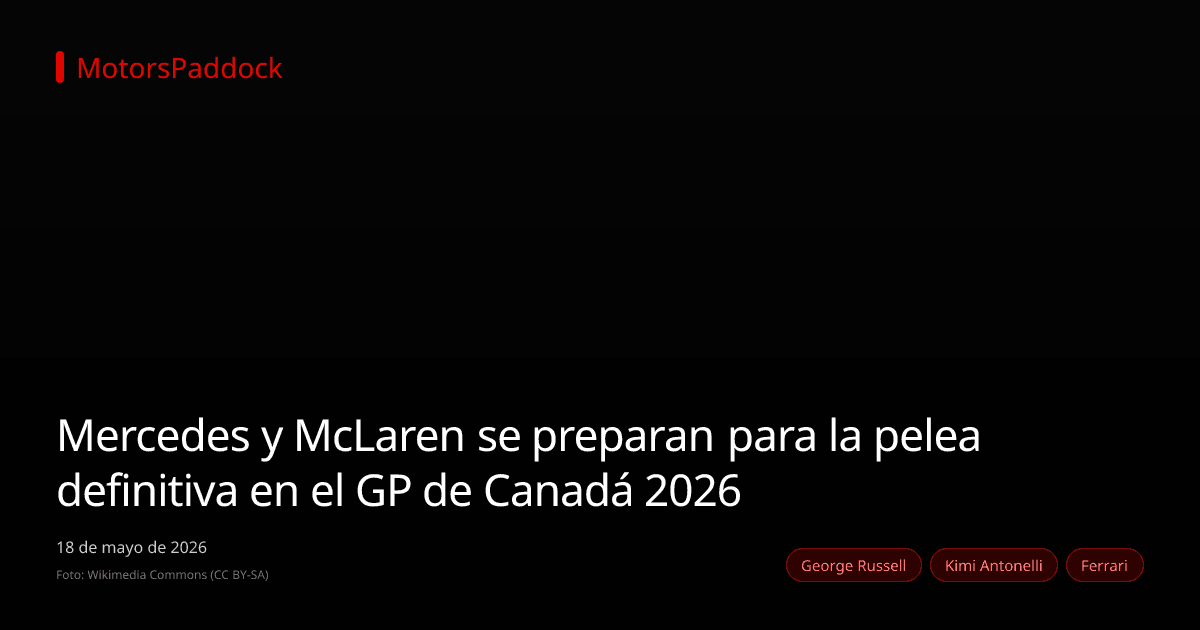 Mercedes y McLaren se preparan para la pelea definitiva en el GP de Canadá 2026