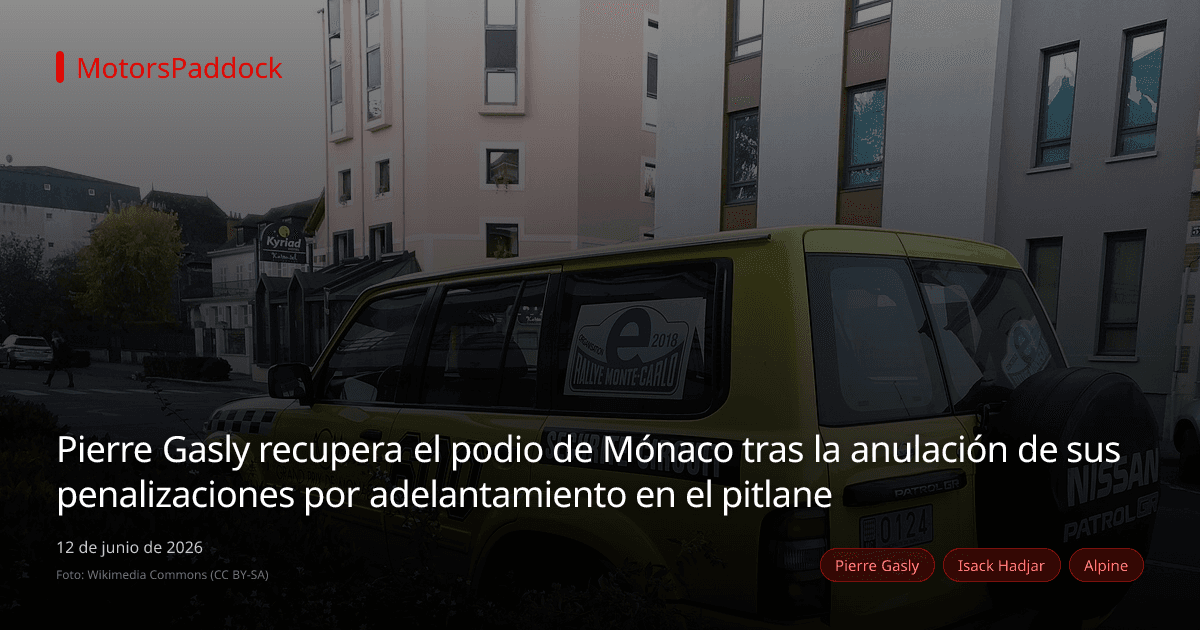 Pierre Gasly recupera el podio de Mónaco tras la anulación de sus penalizaciones por adelantamiento en el pitlane