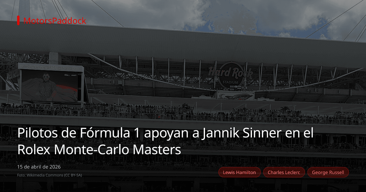 Pilotos de Fórmula 1 apoyan a Jannik Sinner en el Rolex Monte-Carlo Masters