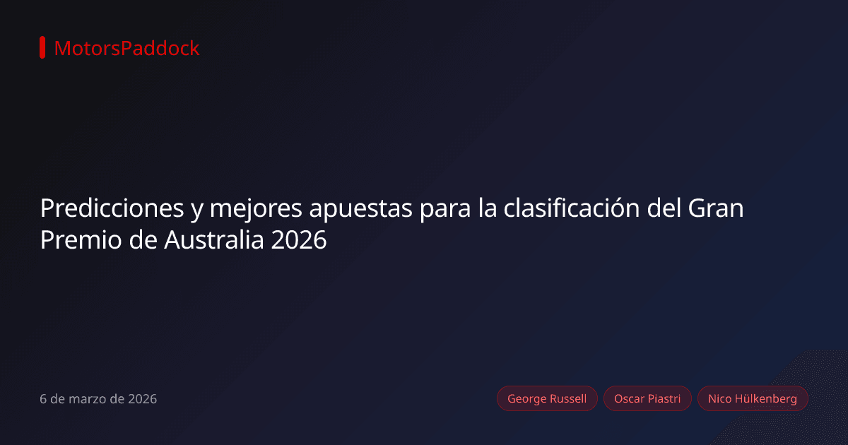 Predicciones y mejores apuestas para la clasificación del Gran Premio de Australia 2026