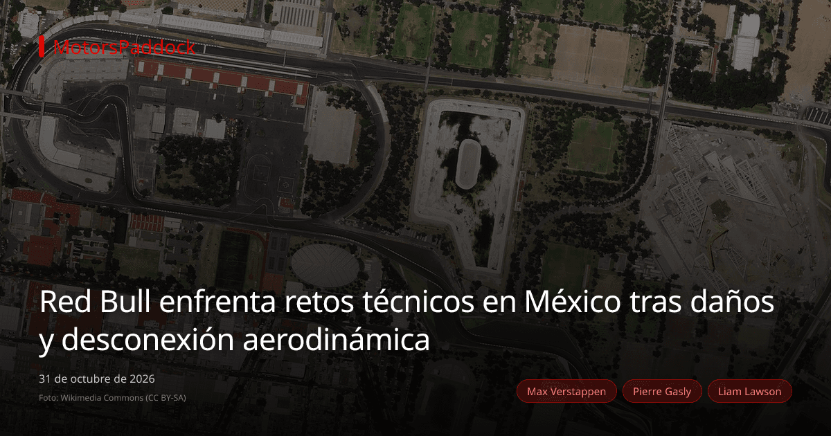 Red Bull enfrenta retos técnicos en México tras daños y desconexión aerodinámica