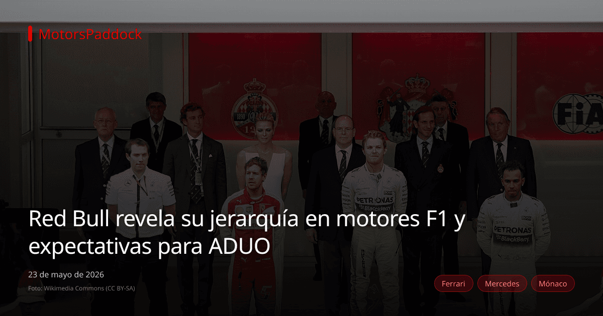 Red Bull revela su jerarquía en motores F1 y expectativas para ADUO