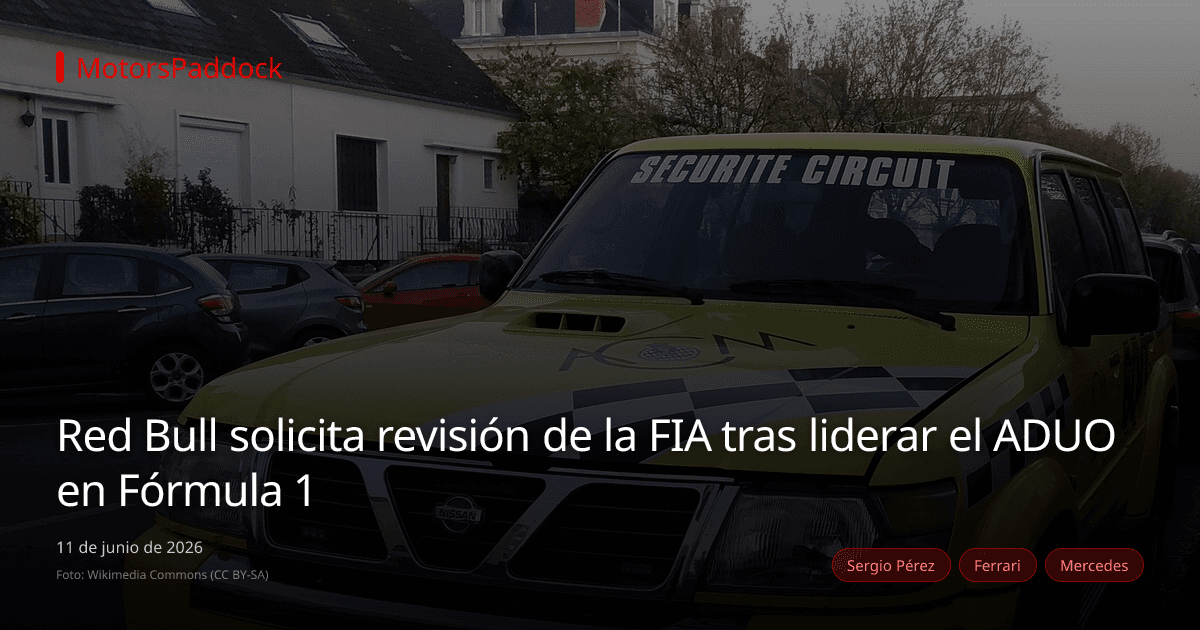 Red Bull solicita revisión de la FIA tras liderar el ADUO en Fórmula 1