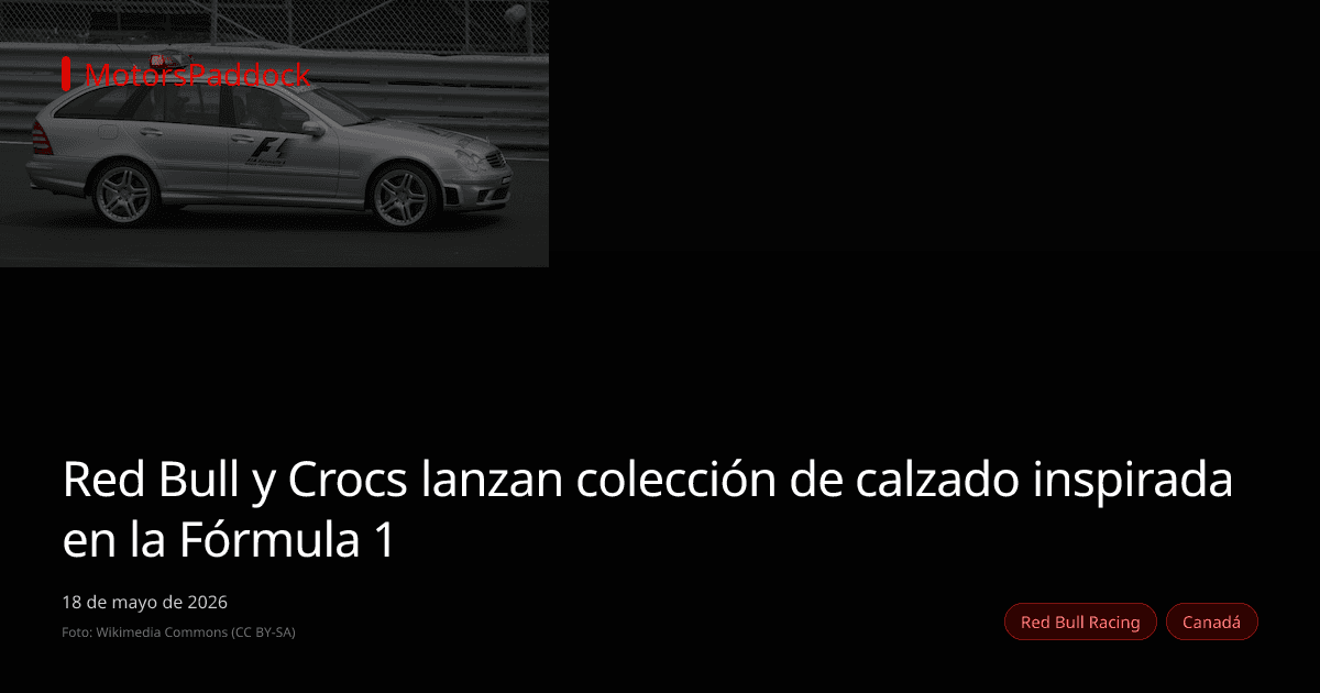 Red Bull y Crocs lanzan colección de calzado inspirada en la Fórmula 1