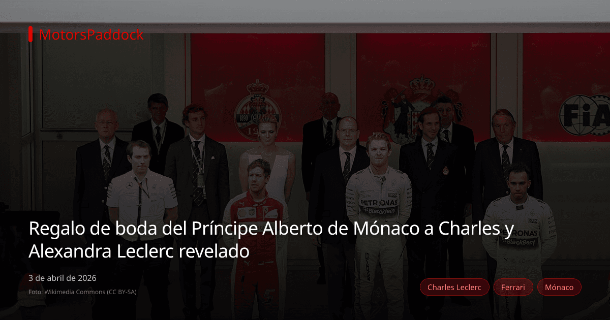 Regalo de boda del Príncipe Alberto de Mónaco a Charles y Alexandra Leclerc revelado