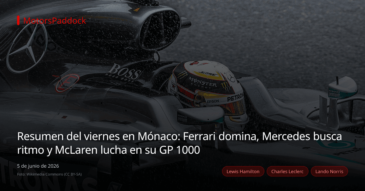 Resumen del viernes en Mónaco: Ferrari domina, Mercedes busca ritmo y McLaren lucha en su GP 1000