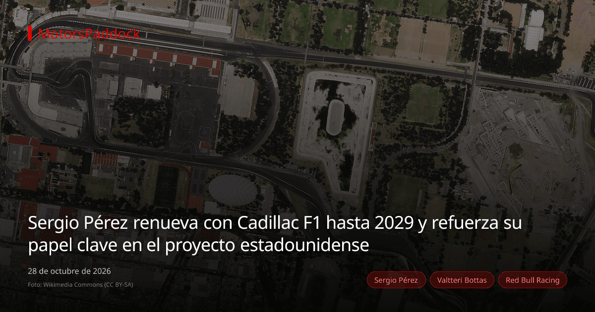 Sergio Pérez renueva con Cadillac F1 hasta 2029 y refuerza su papel clave en el proyecto estadounidense
