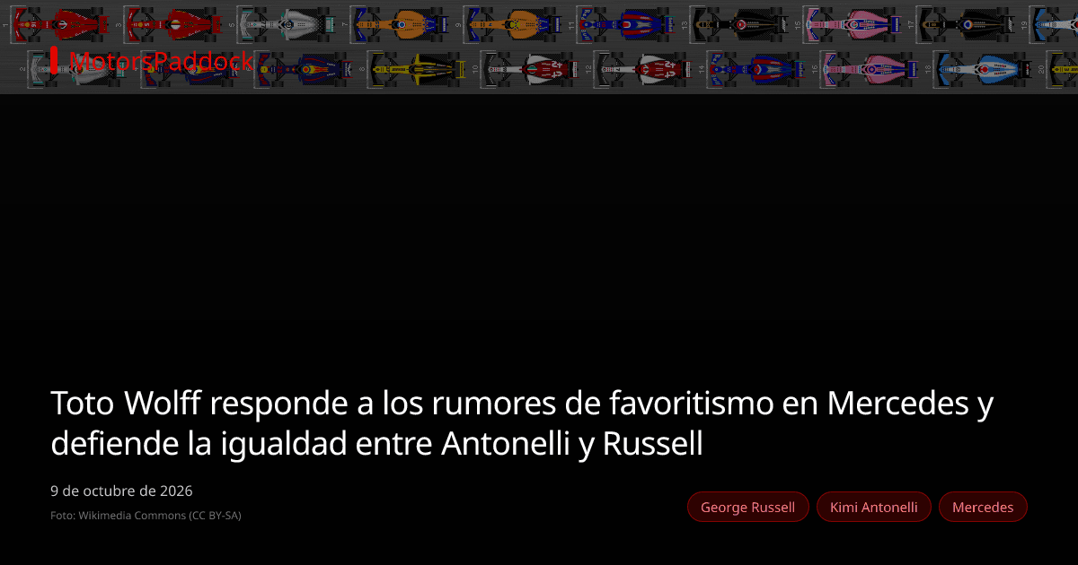 Toto Wolff responde a los rumores de favoritismo en Mercedes y defiende la igualdad entre Antonelli y Russell