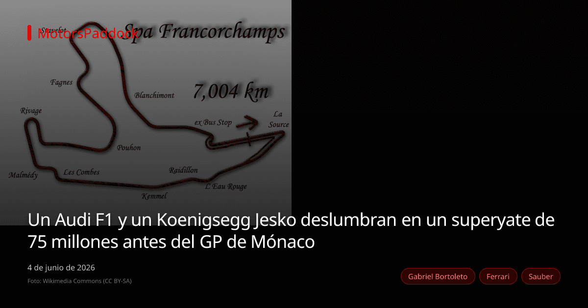 Un Audi F1 y un Koenigsegg Jesko deslumbran en un superyate de 75 millones antes del GP de Mónaco