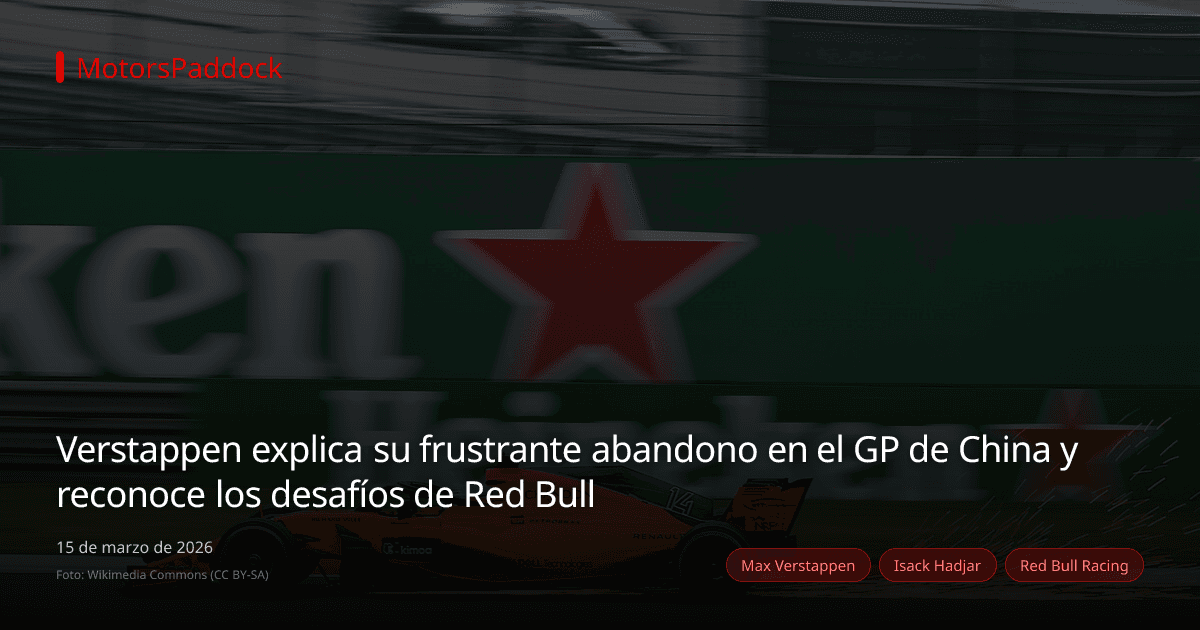 Verstappen explica su frustrante abandono en el GP de China y reconoce los desafíos de Red Bull