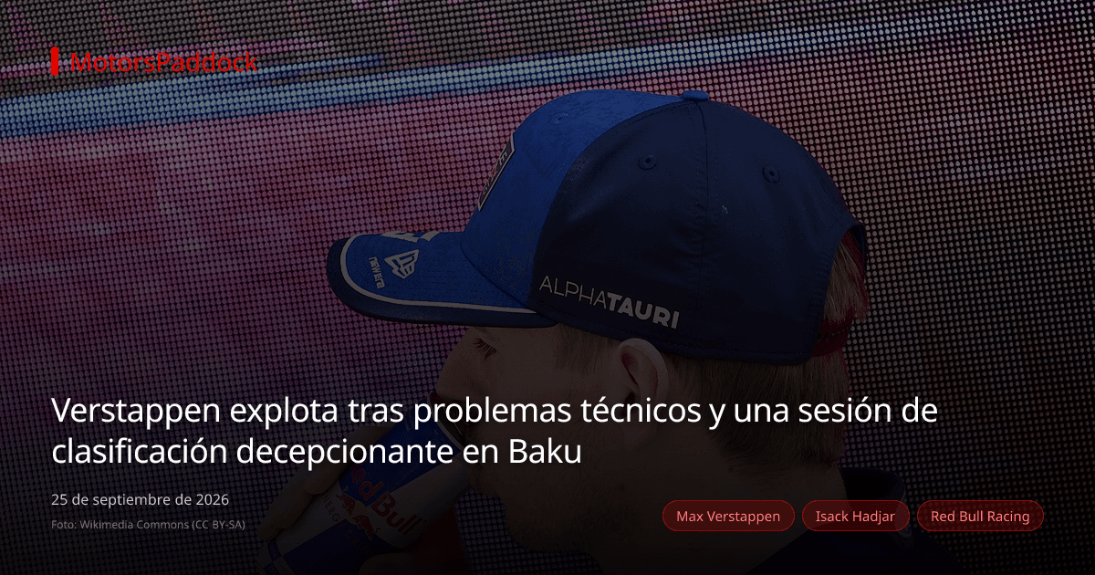 Verstappen explota tras problemas técnicos y una sesión de clasificación decepcionante en Baku
