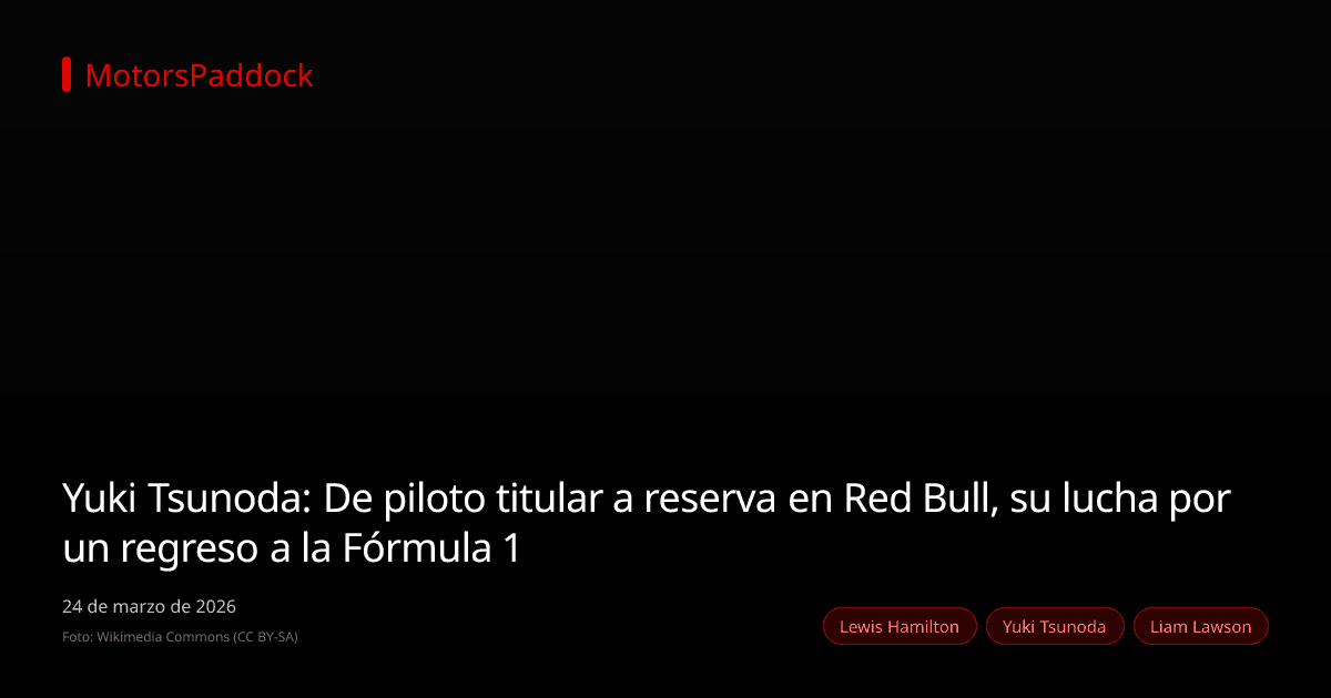 Yuki Tsunoda: De piloto titular a reserva en Red Bull, su lucha por un regreso a la Fórmula 1