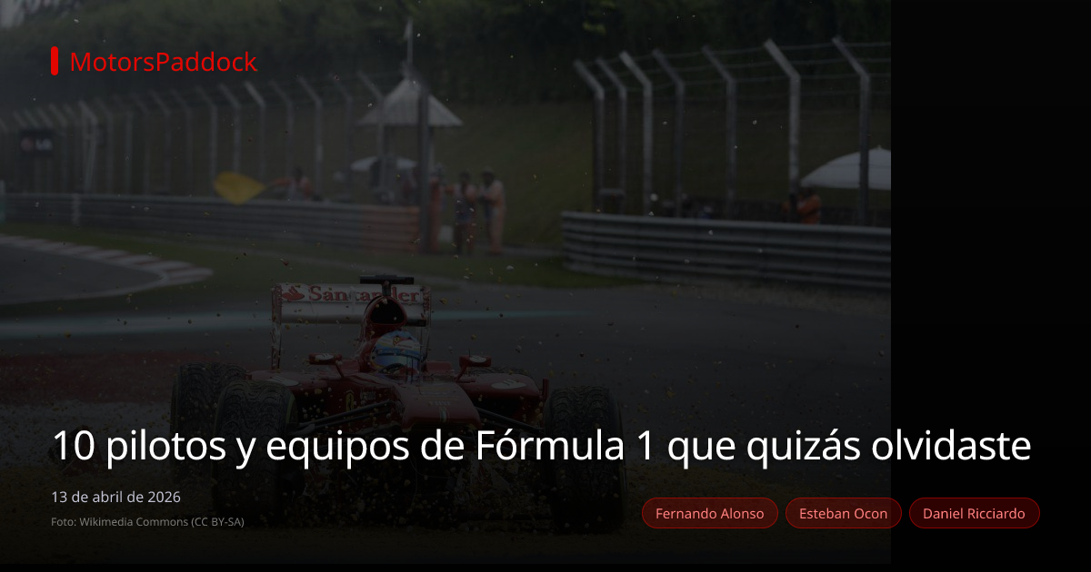 10 pilotos y equipos de Fórmula 1 que quizás olvidaste