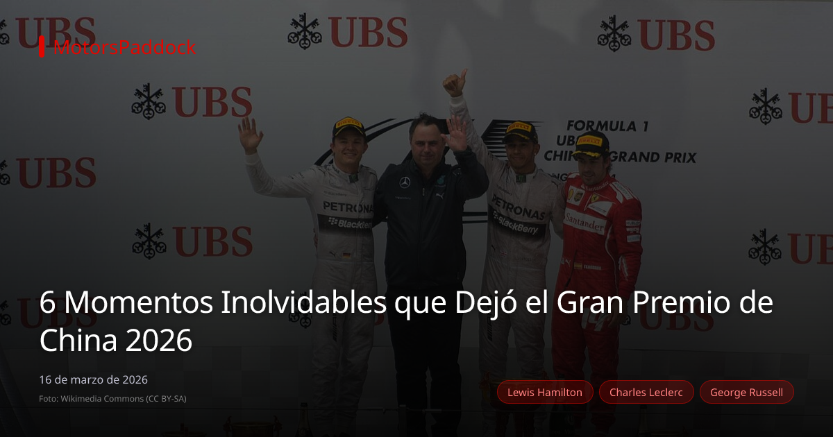 6 Momentos Inolvidables que Dejó el Gran Premio de China 2026