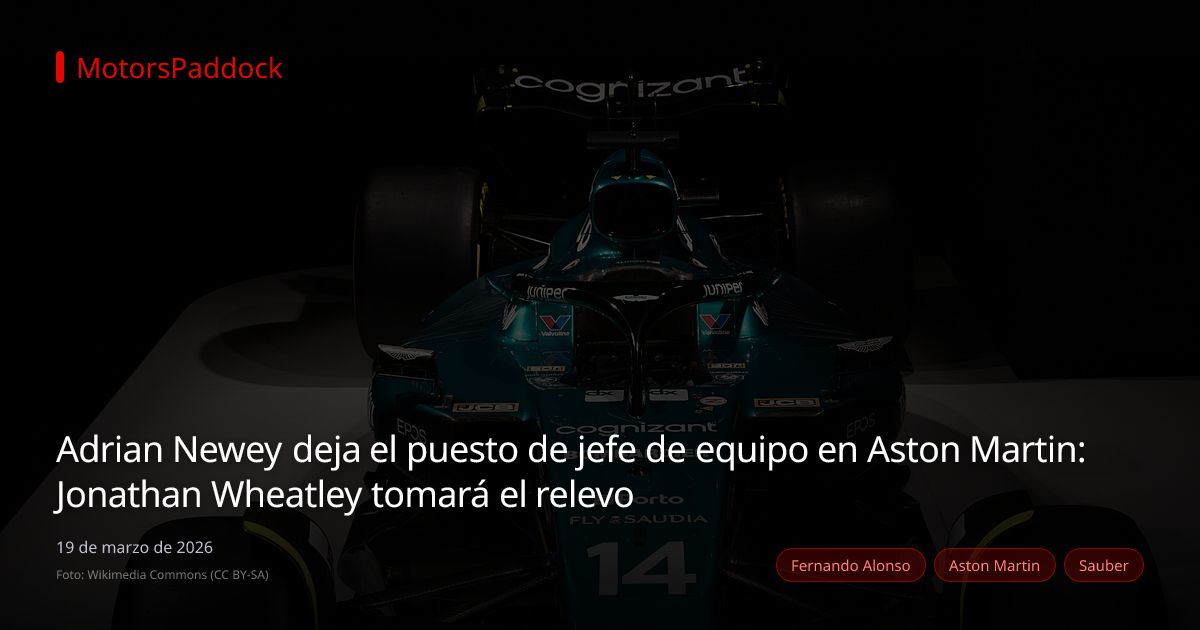 Adrian Newey deja el puesto de jefe de equipo en Aston Martin: Jonathan Wheatley tomará el relevo