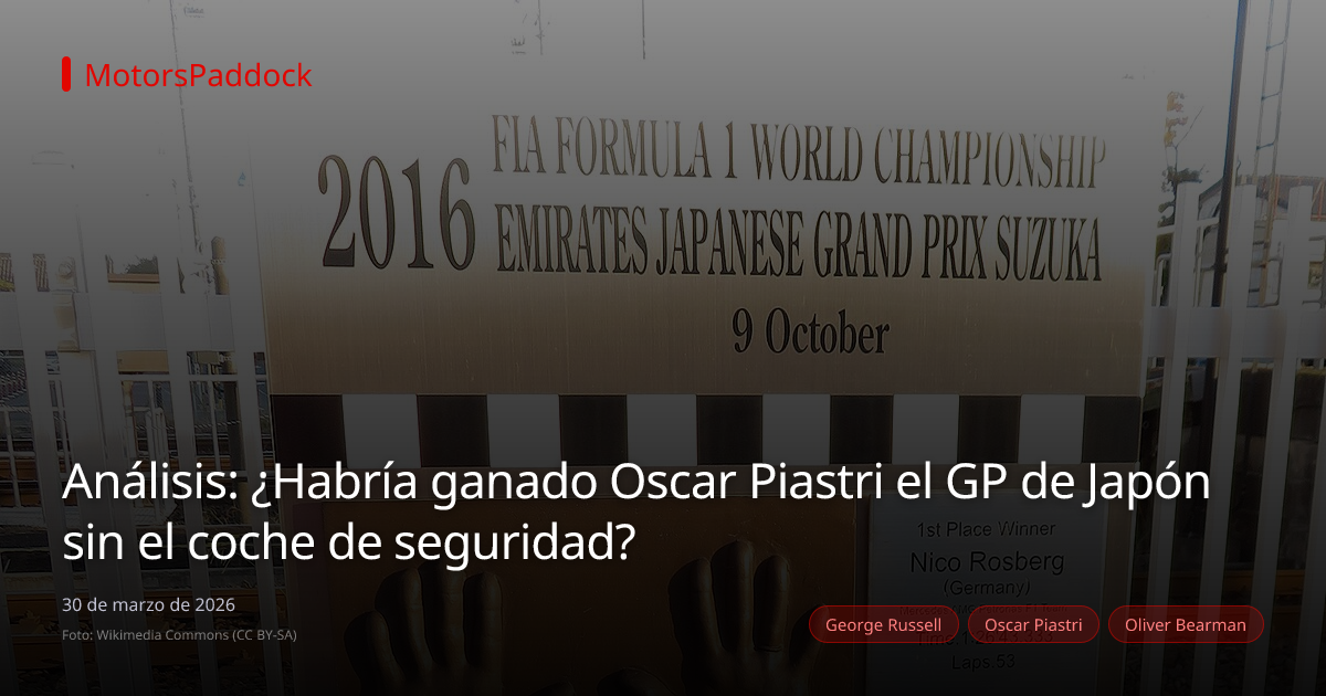 Análisis: ¿Habría ganado Oscar Piastri el GP de Japón sin el coche de seguridad?