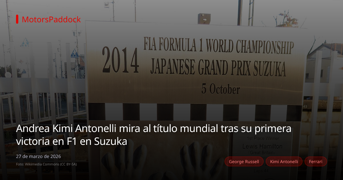 Andrea Kimi Antonelli mira al título mundial tras su primera victoria en F1 en Suzuka