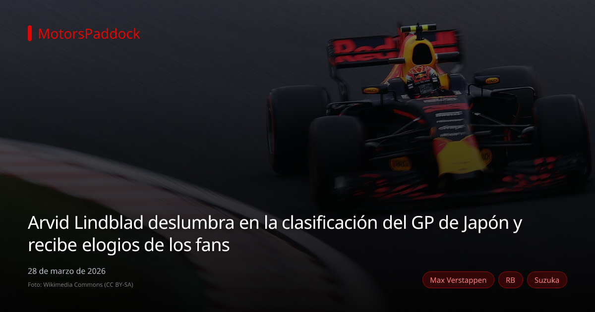 Arvid Lindblad deslumbra en la clasificación del GP de Japón y recibe elogios de los fans